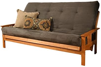 Kodiak Furniture Monterey Queen-size Futon, Butternut Finish with Suede Gray ...