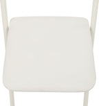 Folding Bar Stool with Backrest,Tall Folding Chair 29.5 Inch Tall Bar Chairs Collapsible Stool Portable Chairs for Kitchen Shop Cafe (1, White)