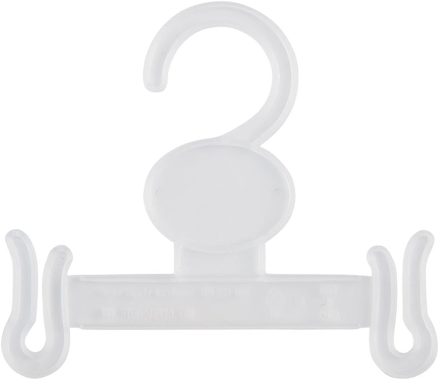 Clear Plastic Sandal Hangers 4 ¾"W x 4" H, 100 Pack - Shoe Hanger for Flip Flop Organizer and Flip Flop Storage