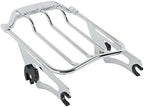 XFMT Motorcycle Chrome Detachable Two-Up Luggage Rack for Air Wing Harley Touring Road King Street Glide Road Glide Electra Glide 2009-Later