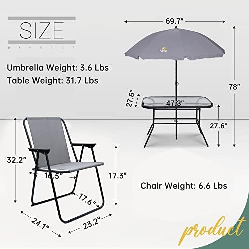 Nice C 8 Piece Patio Dining Set, Outdoor Furniture Set (Grey)