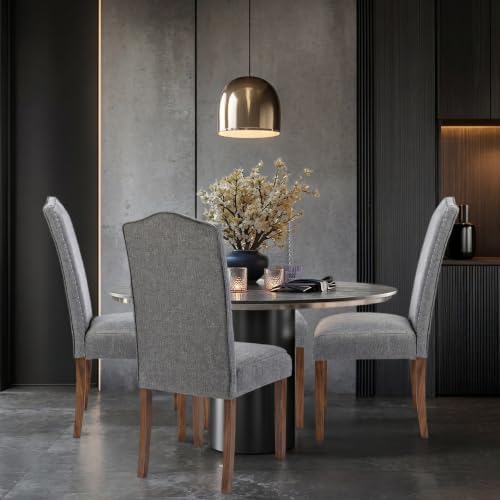 Upholstered Dining Chair Modern Stylish Kitchen Diner Fabric Set of 6