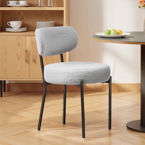 DUMOS Dining Chairs Set of 4, Mid Century Modern Chair Round Upholstered Curv...