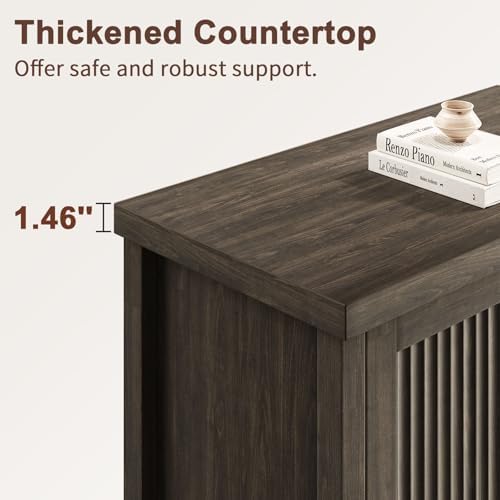 Memobarco 55" Fluted Sideboard Buffet Cabinet with Storage,Gray