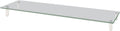 Kantek Extra-Wide Glass Monitor Riser with 8mm Tempered Glass Platform and 60-Pound Capacity, Clear Glass (MS380), 3.3" x 39.4" x 10.2"