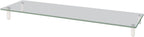 Kantek Extra-Wide Glass Monitor Riser with 8mm Tempered Glass Platform and 60-Pound Capacity, Clear Glass (MS380), 3.3" x 39.4" x 10.2"