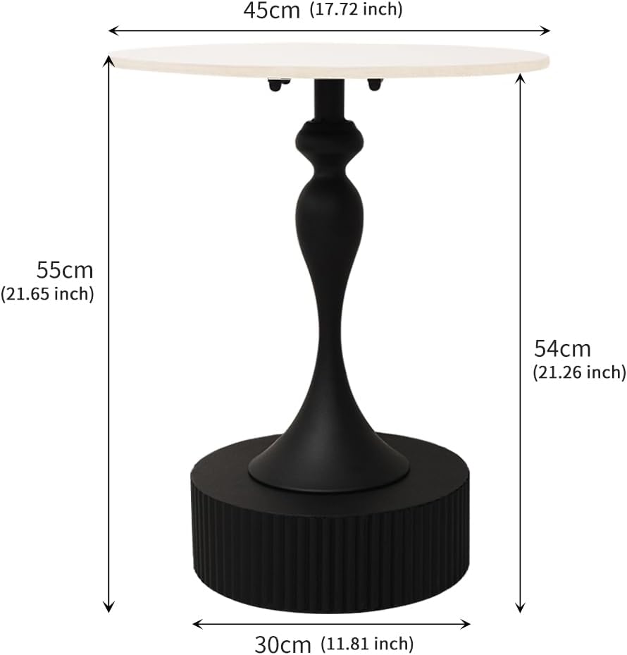 Side Table with Marble Top Metal End Table Modern Sofa Side End Table Coffee ...