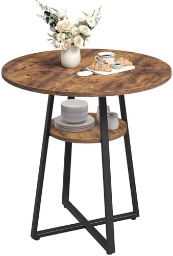 MAHANCRIS 31.5" Round Dining Table for 2-4, Farmhouse Kitchen Table with...