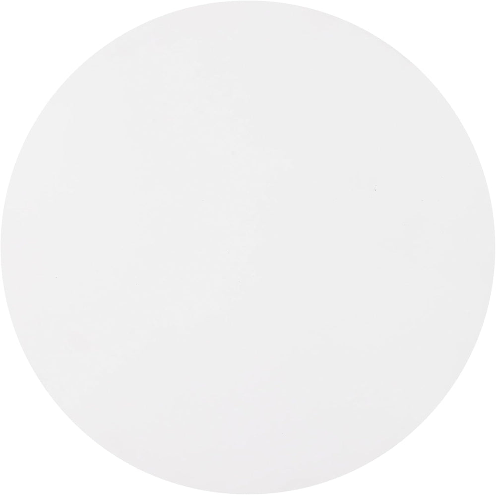 First of a Kind White Concrete Side Table with Smooth Curves - Round Coffee T...