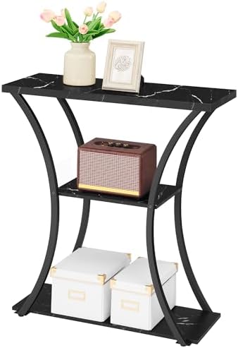 Hoctieon 3 Tier Console Table with Open Wood Shelves, Decorative Entryway Tab...