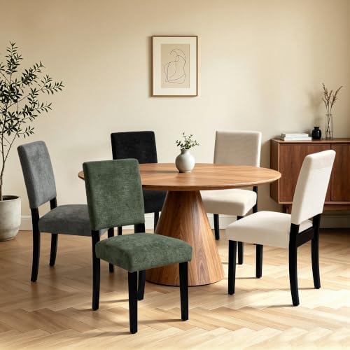 CHUN YI Dining Chairs Set of 8, Upholstered Dining Room Chairs, Modern Farmho...