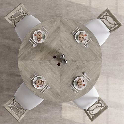 GAOMON 47 Inch Round Dining Table for 4-6 People, Circle Dinner Table with Wo...