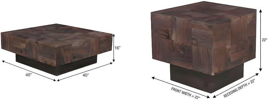 Starlight Canyon Home Solid Mango Wood Living Room Table Set, Coffee Table an...