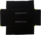 Premium Jewelry Roll Organizer for 16 Necklaces 55cm x 29cm Metal Snap & Velcro Closure - Ideal for Travel and Storage (Black with golden corner)