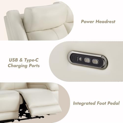 Watson & Whitely Genuine Leather Power Recliner Sofa & Loveseat Set, ...