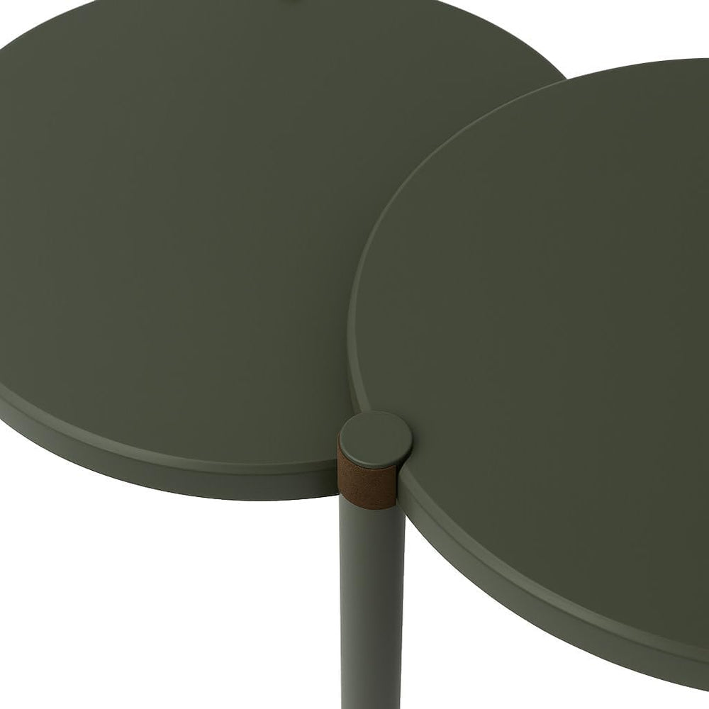 Leick Home Redonda Bay Side Tables 2 Pack, Urbane Bronze, Small Table 21.6 in...