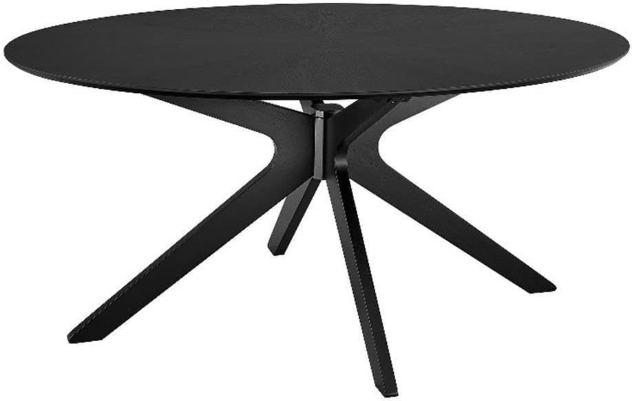 Modway Crossroads 63" Oval Wood Dining Table, Wood Veneer, Seats 6, Easy...