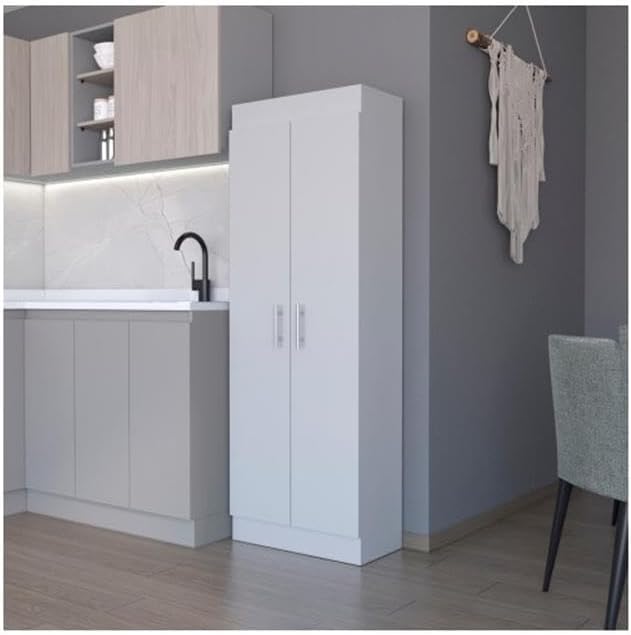 Clinton Pantry Cabinet Engineered Wood White