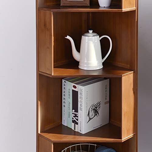 3-Shelf Industrial Corner Bookcase - A-Shaped Display Tall Bookshelf Multifun...