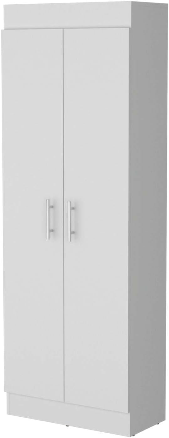 White 5-Shelf Storage Pantry Cabinet