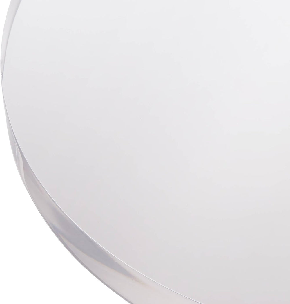 Studio 55D Callie 14" Wide Gold and Clear Acrylic Round Side Table