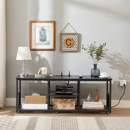 VECELO TV Stand with Power Outlets for Televisions up to 55 Inch, 47" Me...