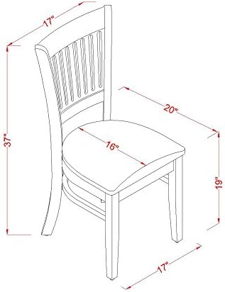 East West Furniture VANC9-ESP-C 9 Piece Modern Dining Table Set Includes an O...