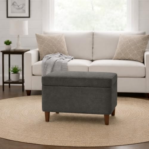 HomePop 24" Storage Ottoman - Gray