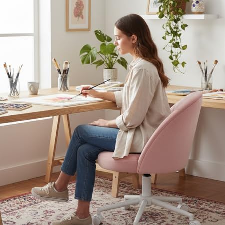 EnHomee Desk Chair with 13" Back Lumbar Support & 20" Wide Seat...