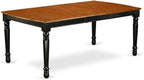 East West Furniture DOPL7-BCH-W 7 Piece Dining Table Set Consist of a Rectangle Dining Room Table with Butterfly Leaf and 6 Wooden Seat Chairs, 42x78 Inch, Black & Cherry