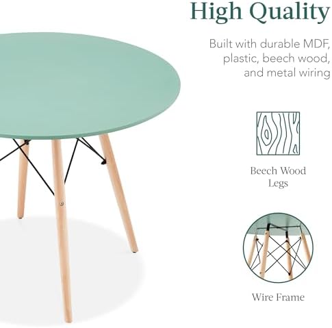 Best Choice Products 5-Piece Dining Set, Compact Mid-Century Modern Table &am...