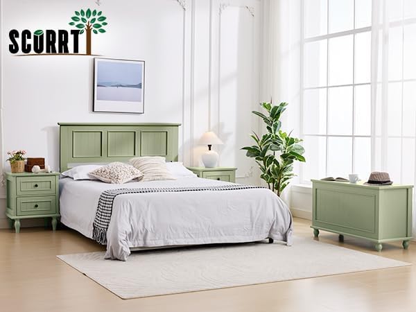 Scurrty Antique Style Storage Bench for End of Bed,Heavy Duty Long Ottoman Be...