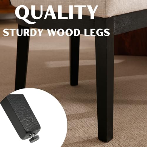 RIVOVA Upholstered Dining Chairs Set of 6, Modern Wooden Dining Room Chair Li...