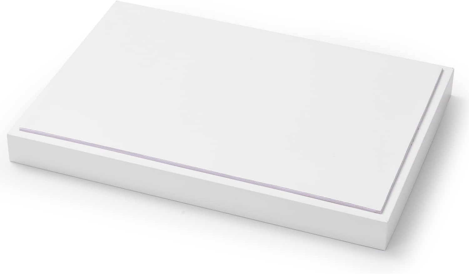 Oirlv Premium White Leather Stackable Jewelry Tray Flat Jewelry Organizer Tray for Jewelry Accessory Trade showcase