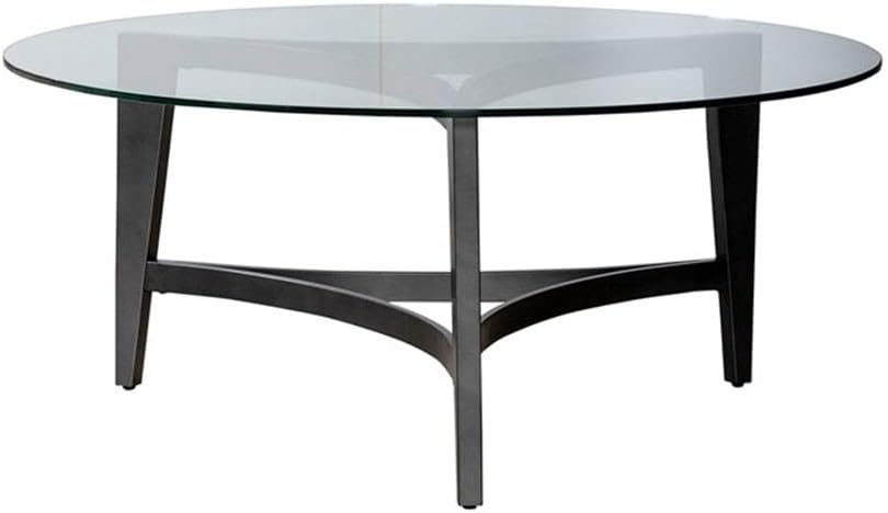 Pemberly Row 3 Piece Metal and Glass Coffee Table Set, Espresso Finish, Inclu...