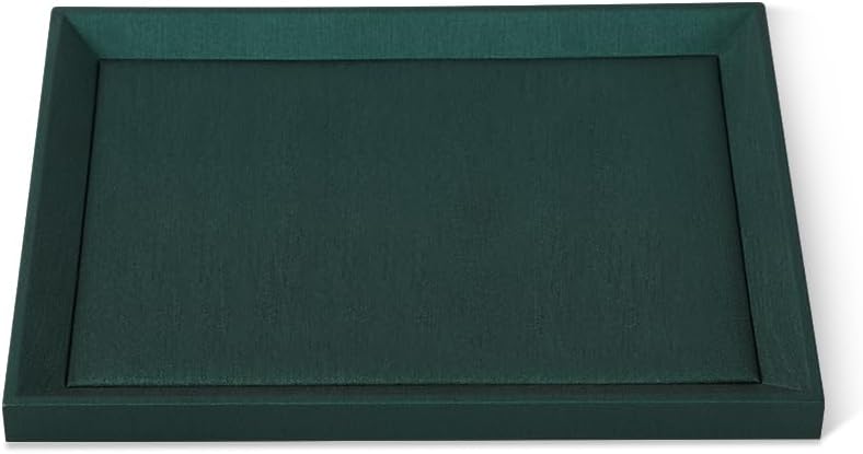 Jewelry Display For Selling, Leather Tray,Premium Green Jewelry Flat Tray,Mens Jewelry Tray For Jewelry Store Display