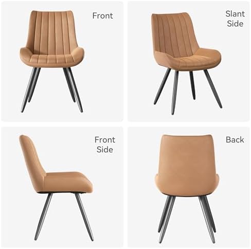 Dining Chairs Set of 4, Mid Century Modern Kitchen Chairs with Soft Cushion, ...