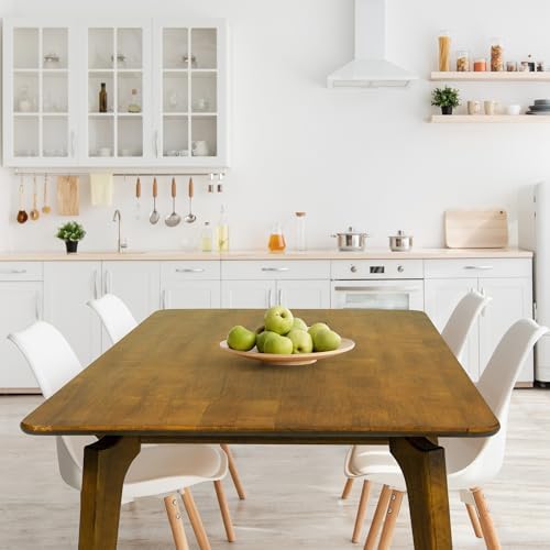 Acacia Verve 48" Solid Wood Dining Table for 4, Rectangular Acacia Wood ...