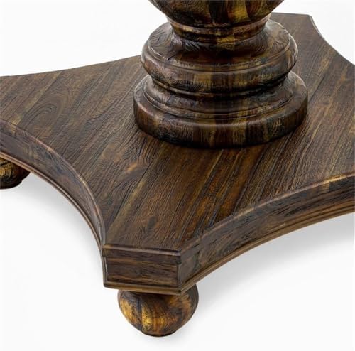 FE2-07-TP Ferris Dining Table - a Round Wooden Table Top with Pedestal Base, ...