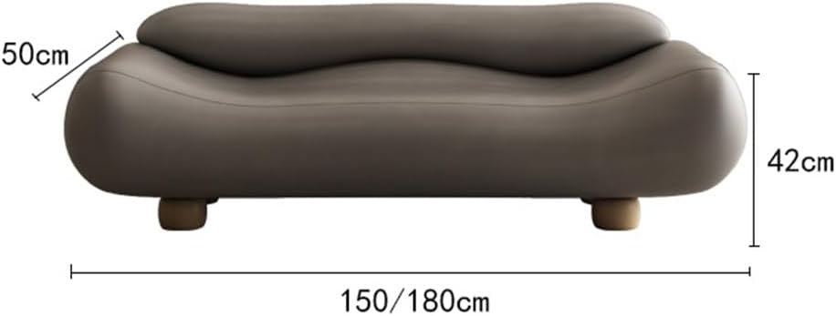 Modern High-end Wavy Bedroom Bed End Stool with Backrest Spring Bedside Couch...
