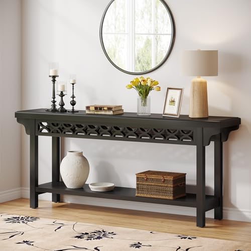 Tribesigns 70.8-Inch Solid Wood Long Console Table, Farmhouse Entryway Table ...