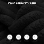78.8" Cloud Couch Modular Sectional Sofa, Boneless Loveseat Deep Seat Couch, Soft Corduroy Upholstery, DIY Combination for Living Room & Apartment, No Assembly Required, Black