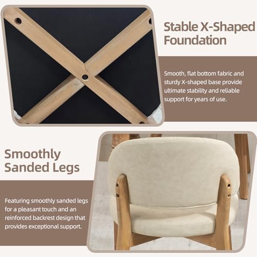 PU Leather Dining Chairs Set of 4, Upholstered Kitchen & Dining Room Chai...