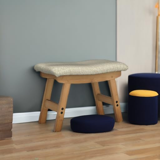 Foot Stool Ottoman Foot Rest Under Desk,Small Stool for Living Room, Bedroom ...