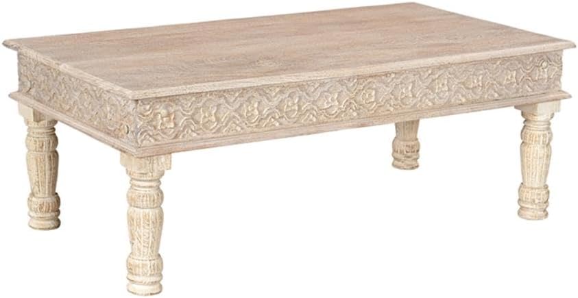 Pemberly Row 3-Piece Solid Mango Wood Living Room Table Set, Weathered Finish...