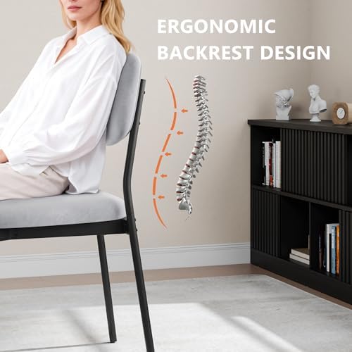 Einhomn Upholstered Dining Chairs Set, Modern Stackable Dining Room Chairs wi...