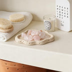 Jewelry Dish Trinket Tray for Women, Ring Dish Holder, Unique Cloud Shape Plate Cute Things Vanity Aesthetic Room Decor Mother's Day Birthday Gifts (Faux Travertine Y)