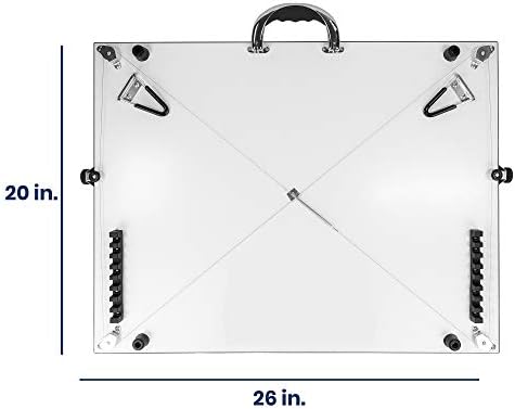 Pacific Arc Table Top PXB Drawing Board with Parallel Bar, White, 20 inches b...