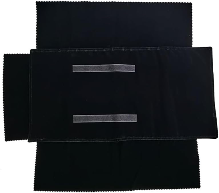 Portable Jewelry Roll Untangled Secure Necklace Travel Storage Bag Displays Holder 16 Chain (Black)
