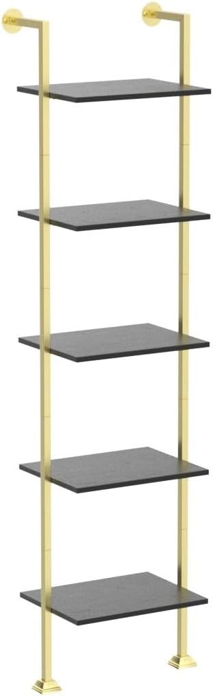 Axeman 5-Tier Ladder Bookcase, Tall Narrow Bookshelf for Small Spaces, Modern...